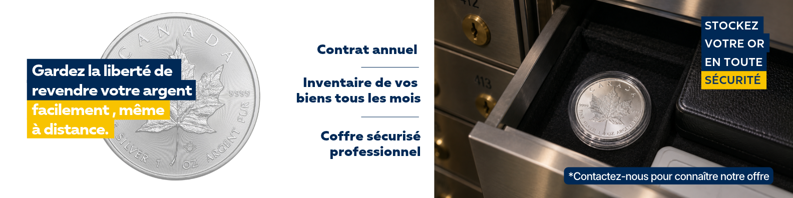 offre de stockage argent