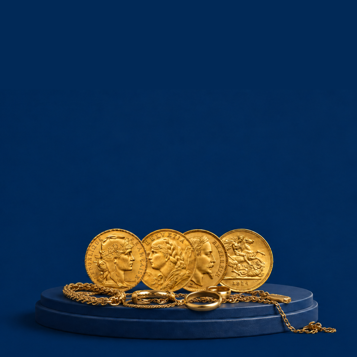 les taxes sur les types de biens en or 