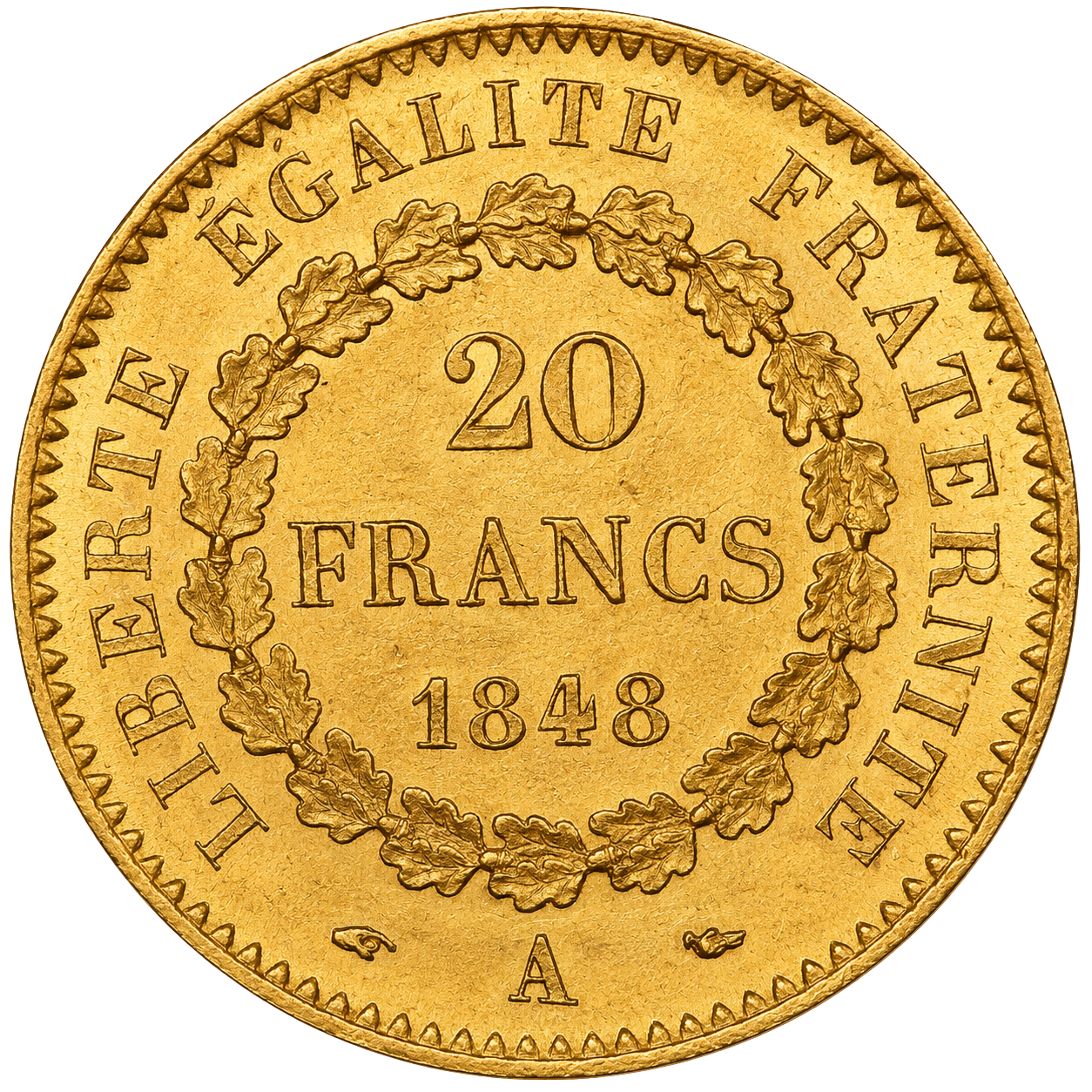 20 Francs Génie IIe République