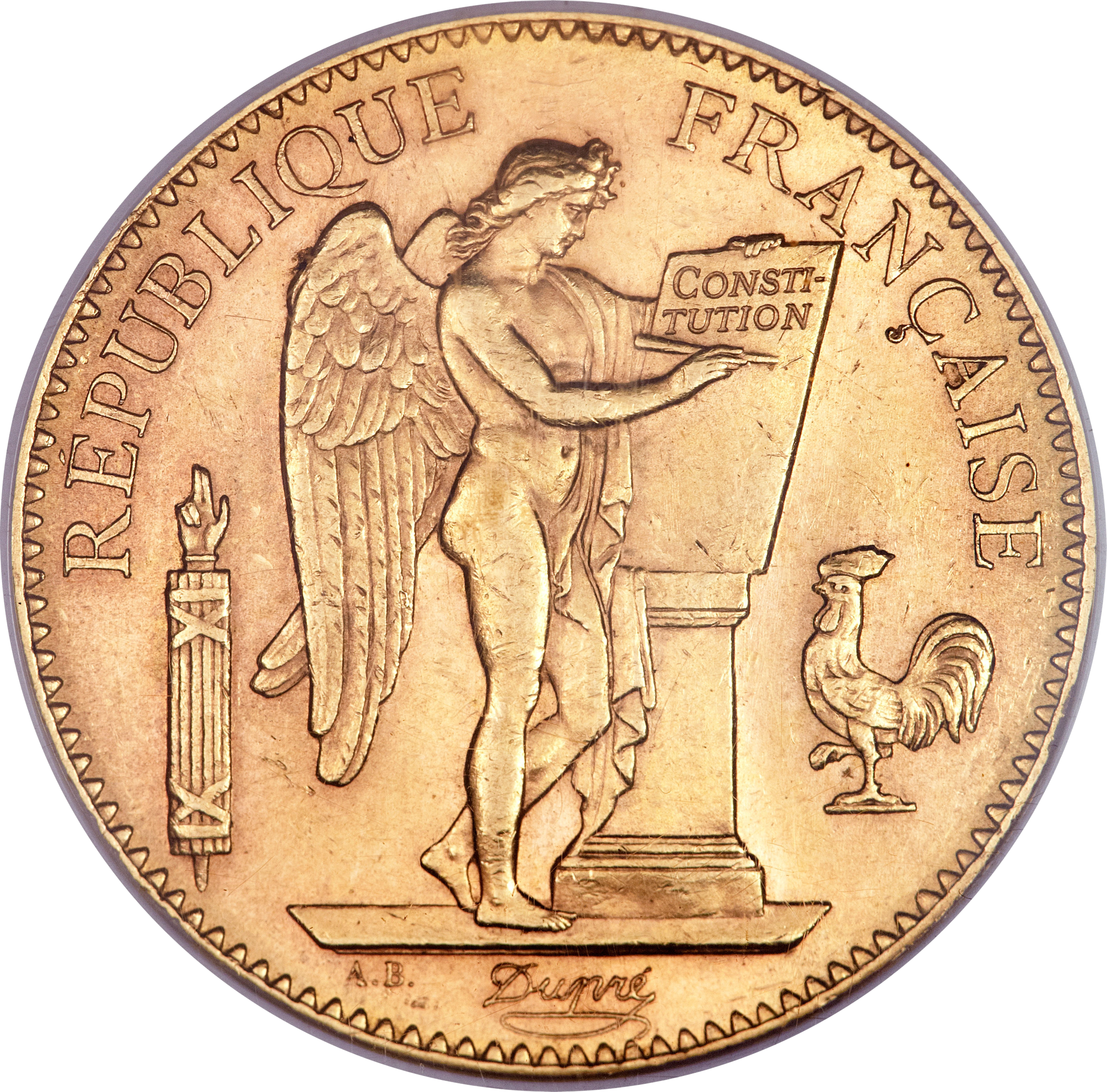 100 Francs Génie Tranche Inscrite : Dieu Protège La France