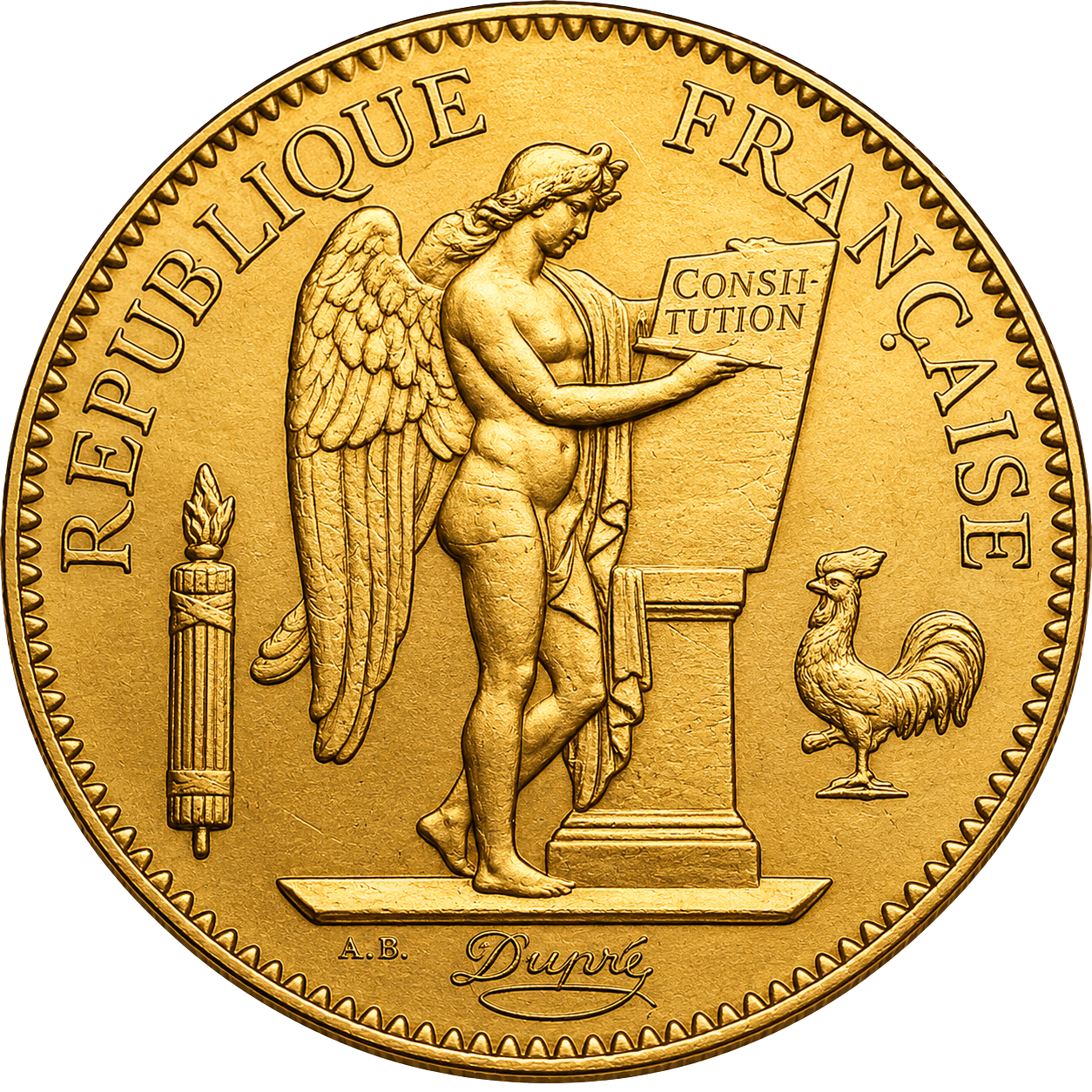 100 Francs Génie Tranche Inscrite : Liberté Égalité Fraternité