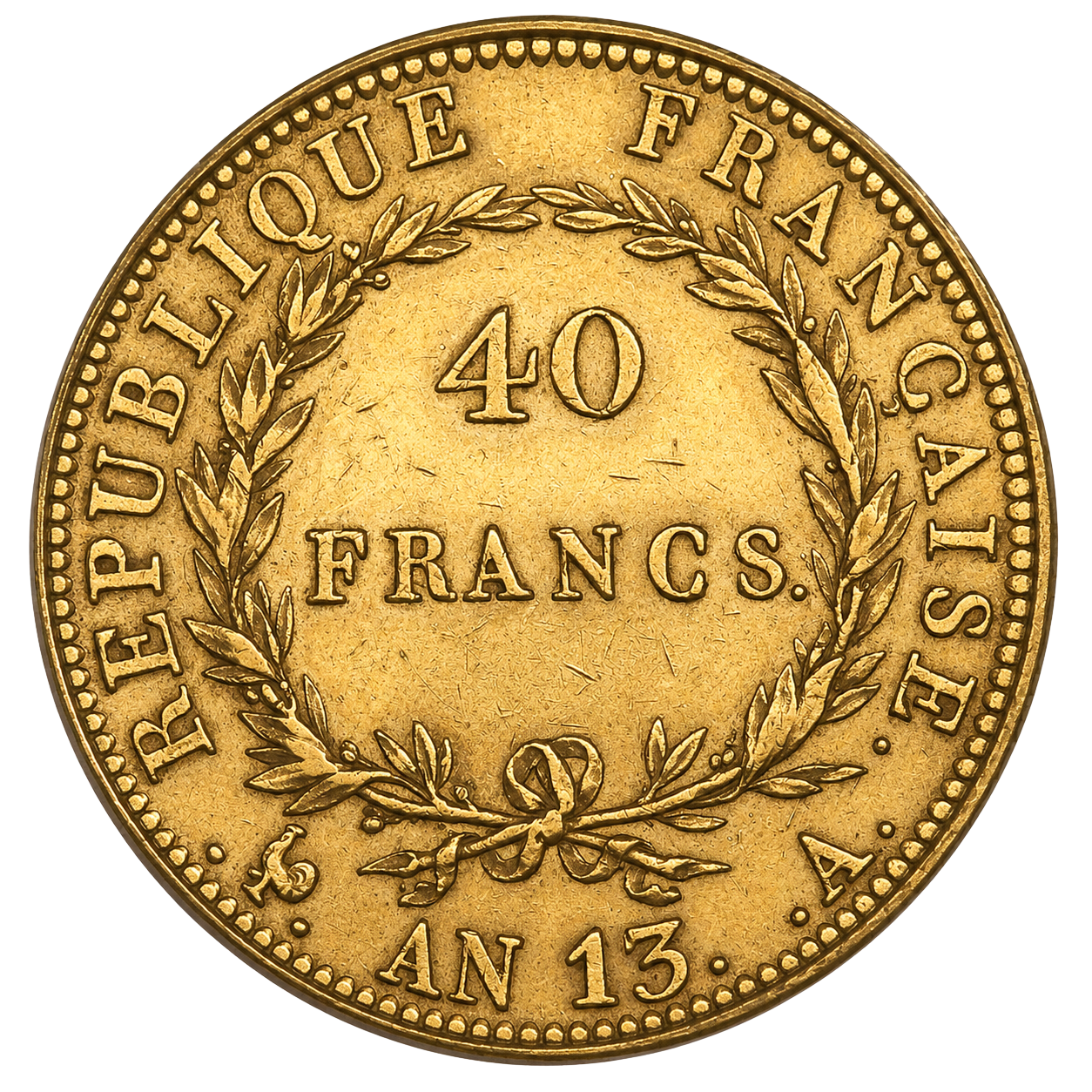 40 Francs Napoléon Tête Nue Calendrier Révolutionnaire