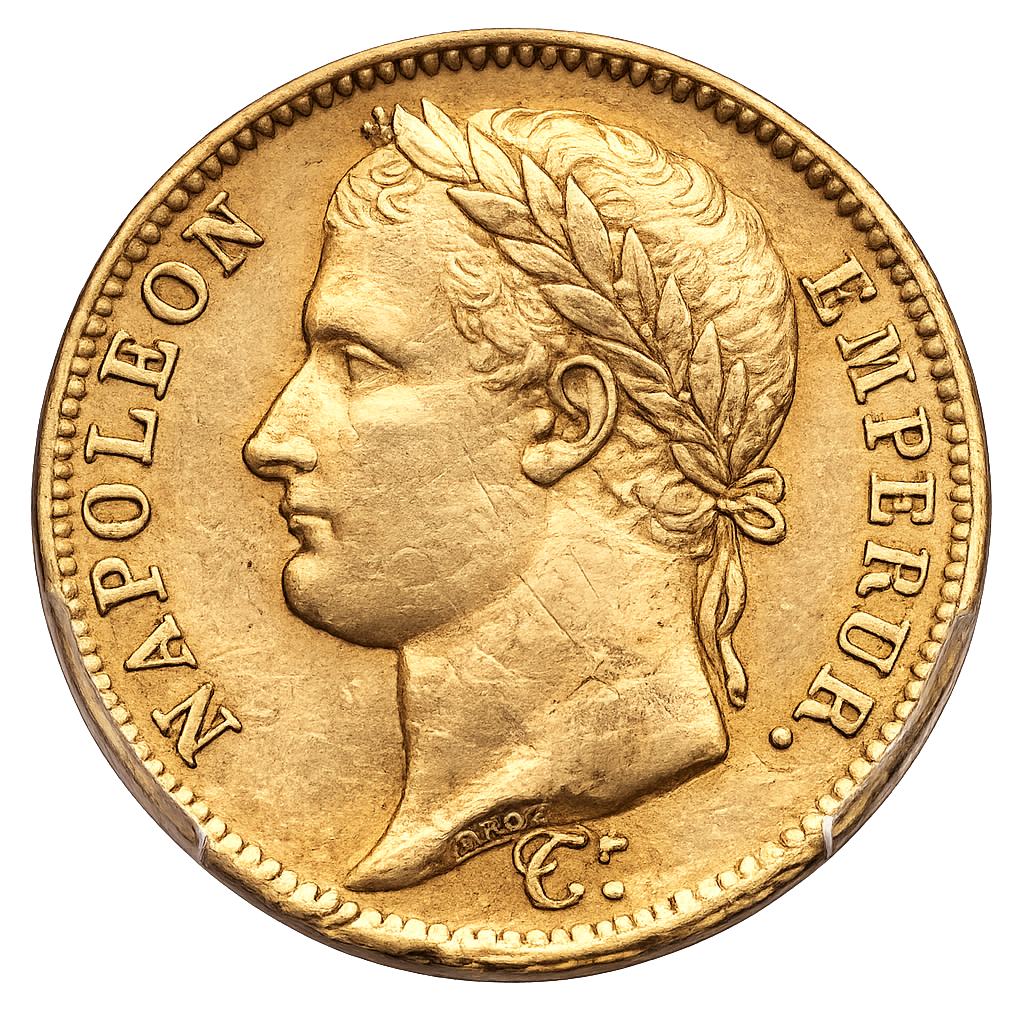 40 Francs Napoléon Tête Nue Type Transitoire