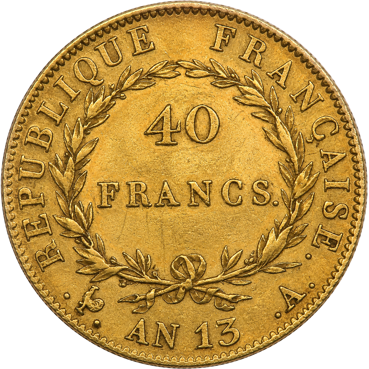 40 Francs Napoléon Ier Tête Laurée République Française
