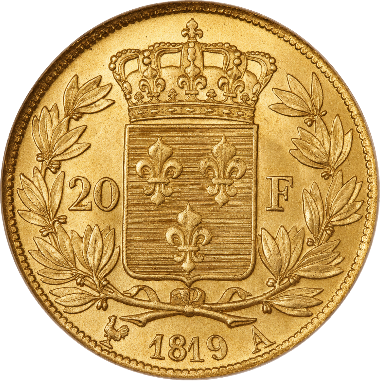 20 Francs Louis XVIII Tête Nue