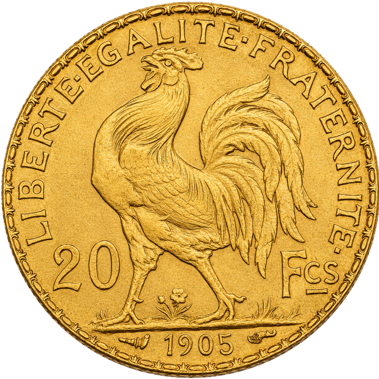 20 Francs Marianne Coq « Dieu Protège La France »