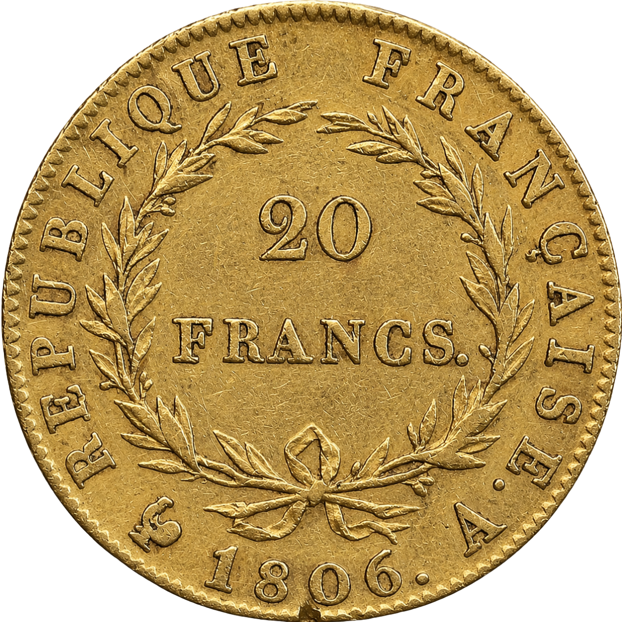 20 Francs Napoléon Ier Tête Nue Calendrier Grégorien